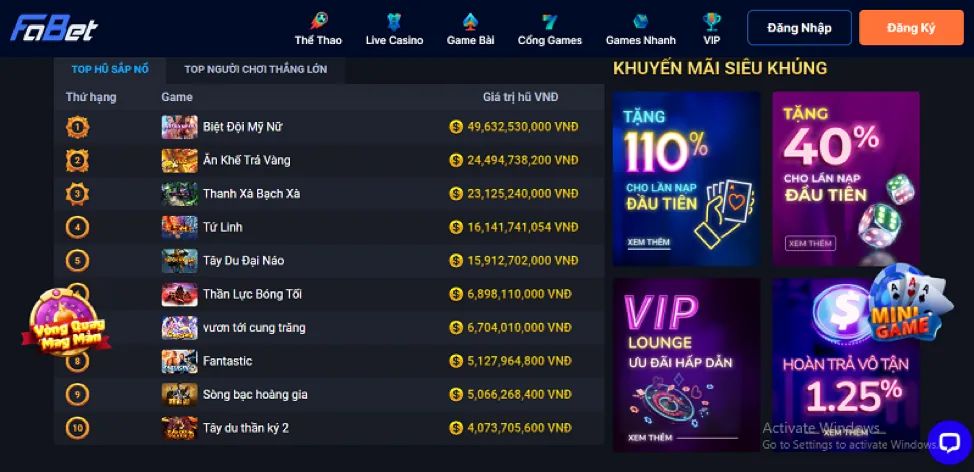Tổng quan các loại ưu đãi 33win39 Nổ Hũ